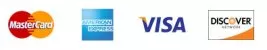 Master Card, American Express, Visa, Discover, Paypal